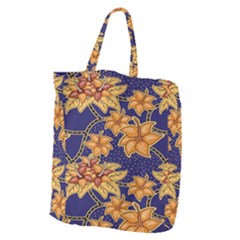 Seamless-pattern Floral Batik-vector Giant Grocery Tote by nateshop