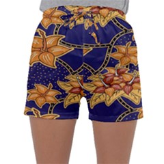 Seamless-pattern Floral Batik-vector Sleepwear Shorts