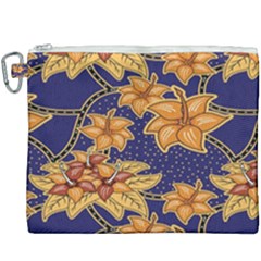 Seamless-pattern Floral Batik-vector Canvas Cosmetic Bag (XXXL)