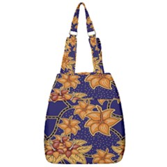 Seamless-pattern Floral Batik-vector Center Zip Backpack by nateshop