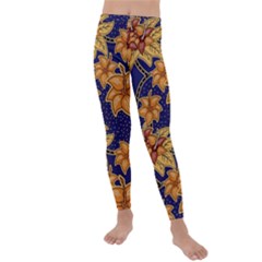 Seamless-pattern Floral Batik-vector Kids  Lightweight Velour Leggings by nateshop