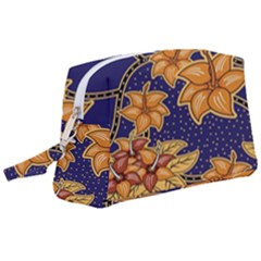 Seamless-pattern Floral Batik-vector Wristlet Pouch Bag (large) by nateshop