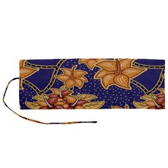 Seamless-pattern Floral Batik-vector Roll Up Canvas Pencil Holder (m) by nateshop