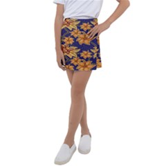 Seamless-pattern Floral Batik-vector Kids  Tennis Skirt