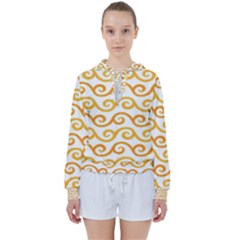 Seamless-pattern-ibatik-luxury-style-vector Women s Tie Up Sweat