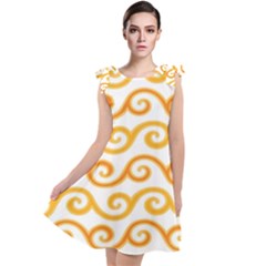 Seamless-pattern-ibatik-luxury-style-vector Tie Up Tunic Dress by nateshop