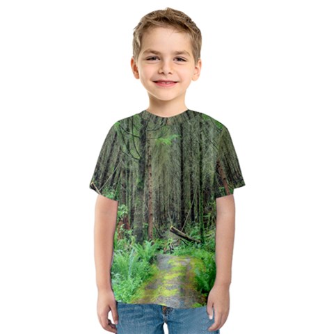 Forest Woods Nature Landscape Tree Kids  Sport Mesh Tee by Celenk