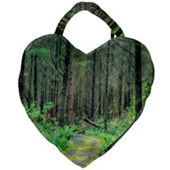 Forest Woods Nature Landscape Tree Giant Heart Shaped Tote