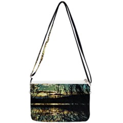 Forest Sunset Dusk Reflection Double Gusset Crossbody Bag