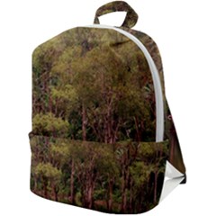 Landscape Jungle Reflection Nature Zip Up Backpack by Wegoenart