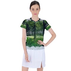 Beeches Trees Tree Lawn Forest Nature Women s Sports Top by Wegoenart