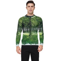 Beeches Trees Tree Lawn Forest Nature Men s Long Sleeve Rash Guard by Wegoenart