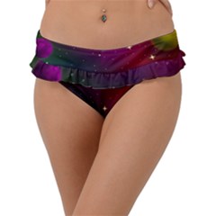 Asteroid Comet Star Space Aurora Frill Bikini Bottom by Wegoenart