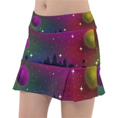 Asteroid Comet Star Space Aurora Classic Tennis Skirt by Wegoenart