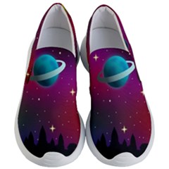 Asteroid Comet Star Space Aurora Women s Lightweight Slip Ons by Wegoenart