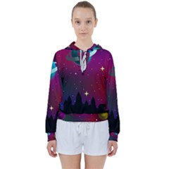 Asteroid Comet Star Space Aurora Women s Tie Up Sweat by Wegoenart