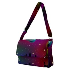 Asteroid Comet Star Space Aurora Full Print Messenger Bag (m) by Wegoenart