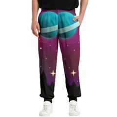 Asteroid Comet Star Space Aurora Men s Elastic Waist Pants by Wegoenart