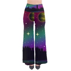 Illustration Clock Asteroid Comet Galaxy So Vintage Palazzo Pants by Wegoenart