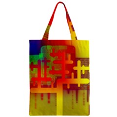 Code Binary System Zipper Classic Tote Bag by Wegoenart