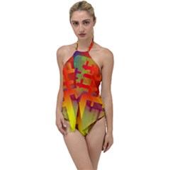 Code Binary System Go With The Flow One Piece Swimsuit by Wegoenart