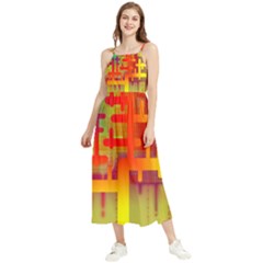 Code Binary System Boho Sleeveless Summer Dress
