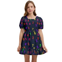 Number Digit Learning Education Kids  Short Sleeve Dolly Dress by Wegoenart