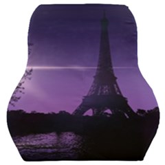 Eiffel Tower Paris-nigh Silhouette Car Seat Back Cushion  by Wegoenart