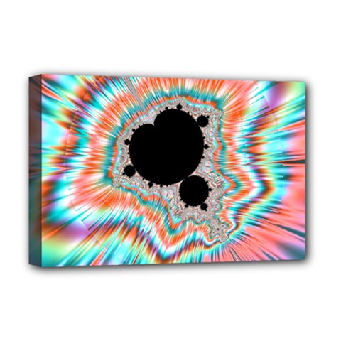 Fractal Abstract Background Deluxe Canvas 18  X 12  (stretched) by Wegoenart