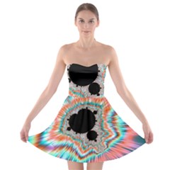 Fractal Abstract Background Strapless Bra Top Dress