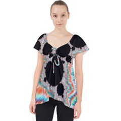 Fractal Abstract Background Lace Front Dolly Top