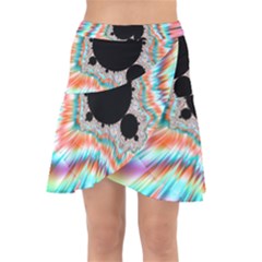Fractal Abstract Background Wrap Front Skirt by Wegoenart