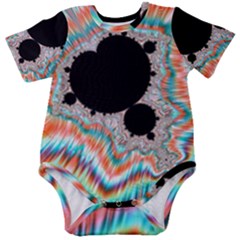 Fractal Abstract Background Baby Short Sleeve Onesie Bodysuit by Wegoenart