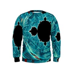 Mandelbrot Apple Fractal Abstract Kids  Sweatshirt by Wegoenart