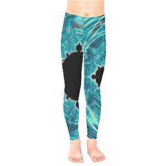 Mandelbrot Apple Fractal Abstract Kids  Leggings by Wegoenart