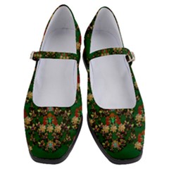 Ganesh Elephant Art With Waterlilies Women s Mary Jane Shoes by pepitasart