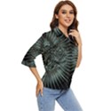 Abstract Art Fractal Artwork Women s Quarter Sleeve Pocket Shirt View2