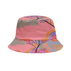 Tree Landscape Abstract Nature Colorful Scene Inside Out Bucket Hat by danenraven