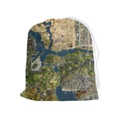 Map Illustration Grand Theft Auto Drawstring Pouch (XL)