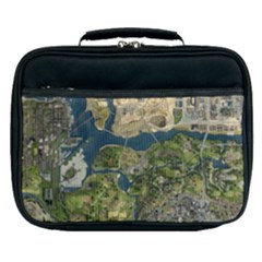 Map Illustration Grand Theft Auto Lunch Bag by danenraven