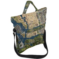 Map Illustration Grand Theft Auto Fold Over Handle Tote Bag