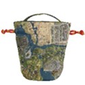 Map Illustration Grand Theft Auto Drawstring Bucket Bag View2