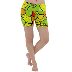 Fruit Food Wallpaper Lightweight Velour Yoga Shorts