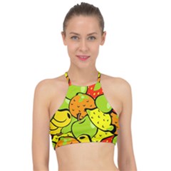 Fruit Food Wallpaper Racer Front Bikini Top by Dutashop