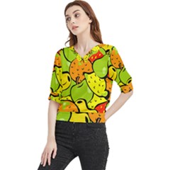 Fruit Food Wallpaper Quarter Sleeve Blouse