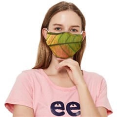 Leaf Autumn Fall Season Macro Fitted Cloth Face Mask (adult) by Wegoenart