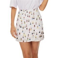 Social-media Mini Front Wrap Skirt by nateshop