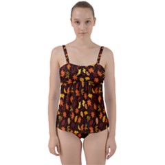 Thanksgiving Twist Front Tankini Set