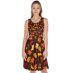 Thanksgiving Knee Length Skater Dress With Pockets by nateshop