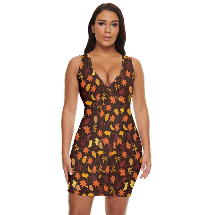 Thanksgiving Draped Bodycon Dress